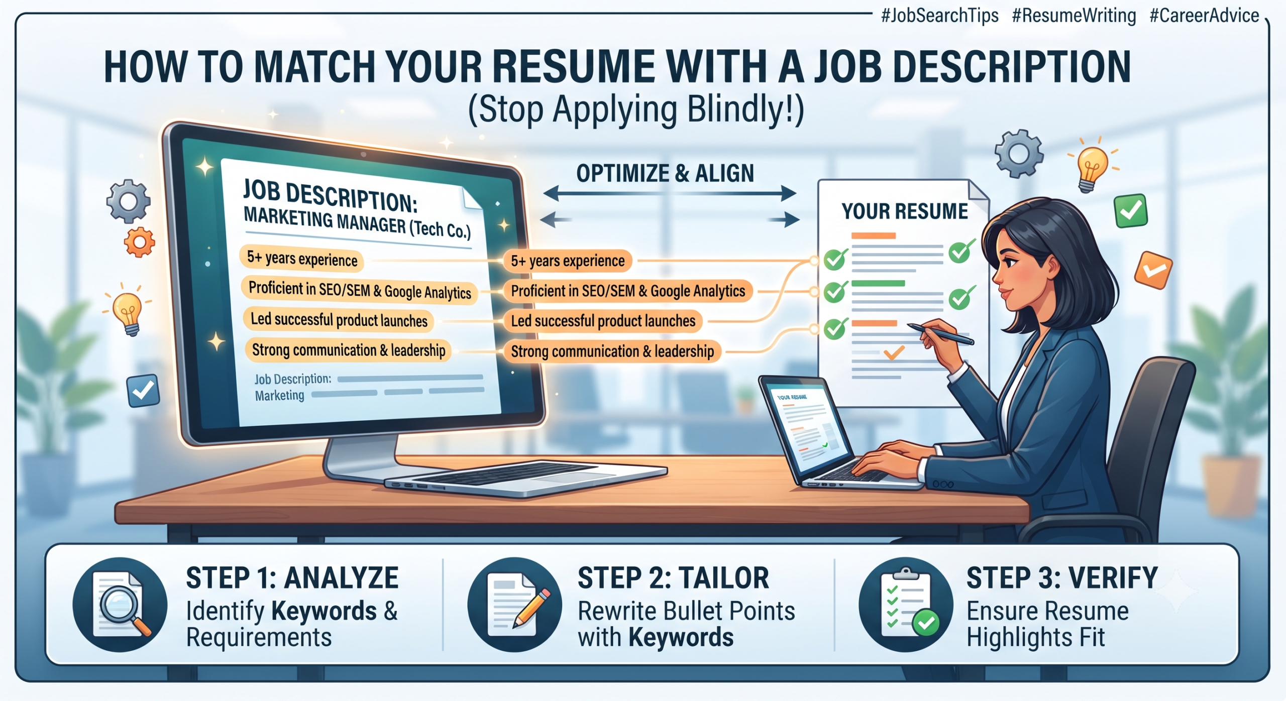 How to Match Your Resume With a Job Description (Stop Applying Blindly!)
